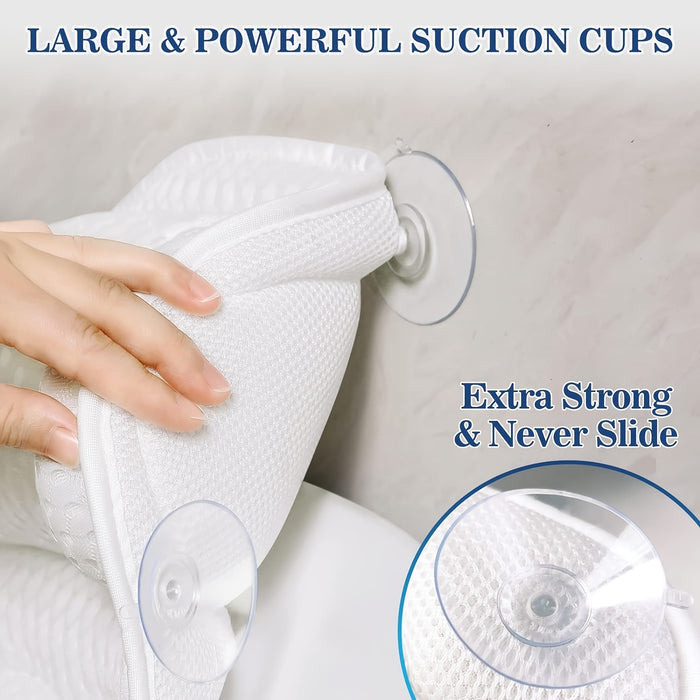 MAliben | Luxiespa 4d Luxe Bath Pillow - Breathable Pillow With Neck And Back Support For a Relaxing Bath