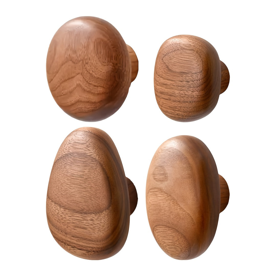 Maliben | Woodcraft Wooden Wall Hooks Set – HAndmade Design Of Walnut and Beech Wood