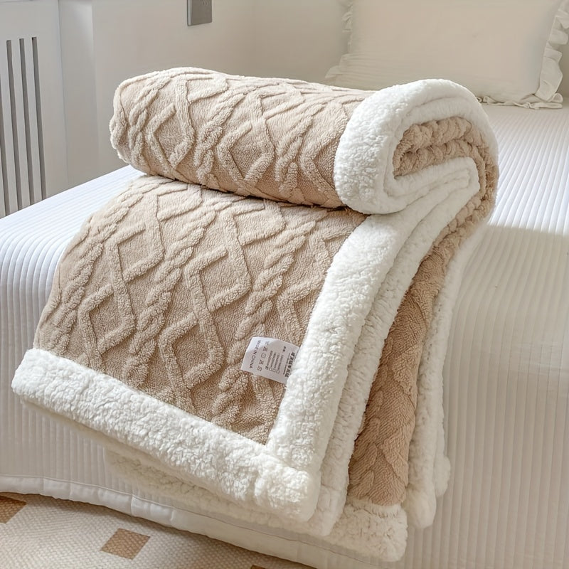 Maliben | Stylish Reversible Fleece Blanket For Ultimate Comfort And Warmth