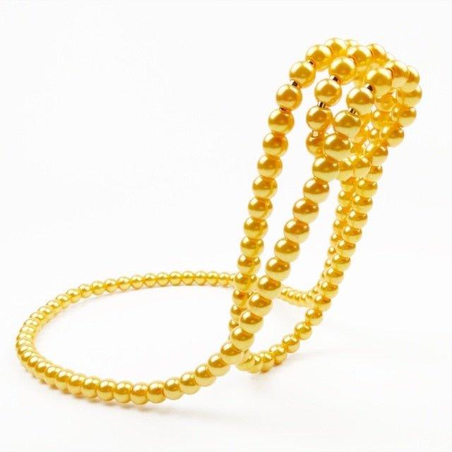 Maliben | Elegant Pearl Bottle Holder - Hanging Wine Bottle Holder Rack