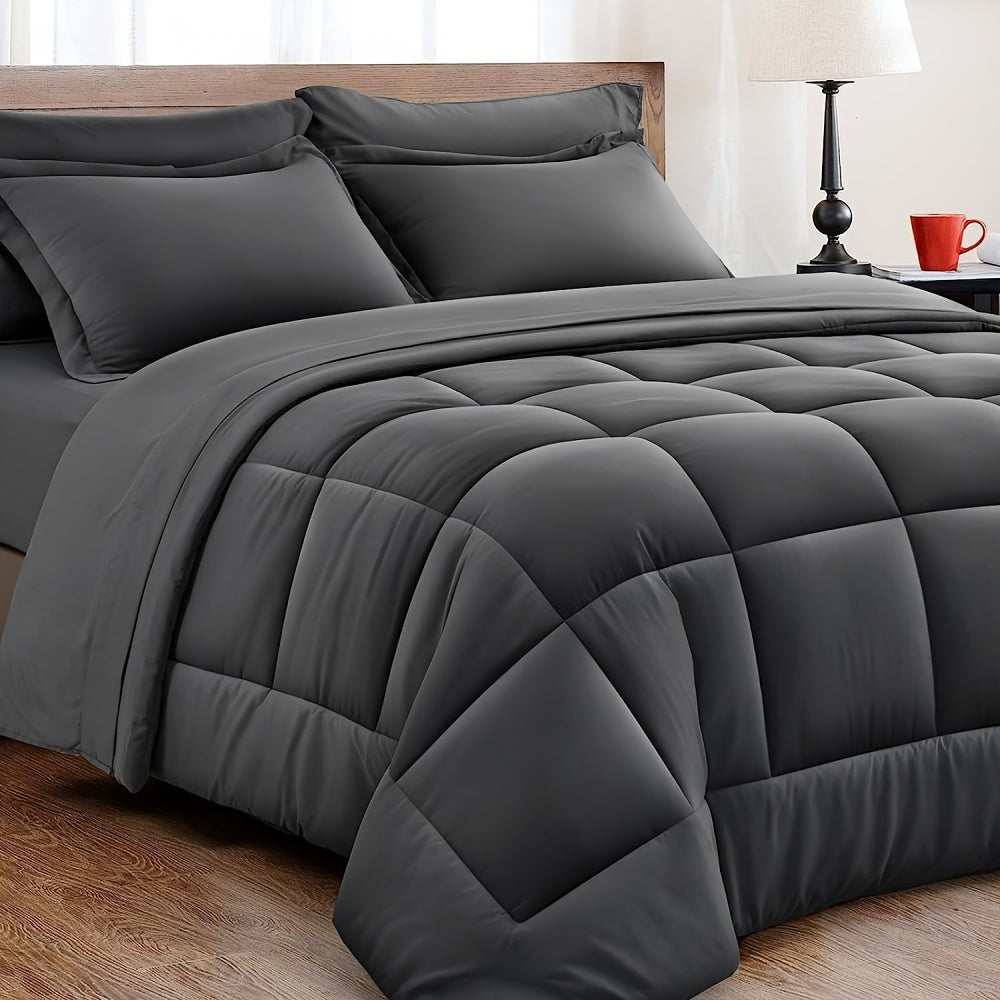 Maliben | Sleephaven All-Season Comforter Set | Breathable & Easy Care | Hotel Quality
