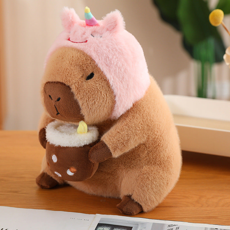 Maliben | Cuddlecapy Cuddle Doll Plush | Capybara & Rabbit Design | Soft Cuddle Toy In Various Styles & Sizes