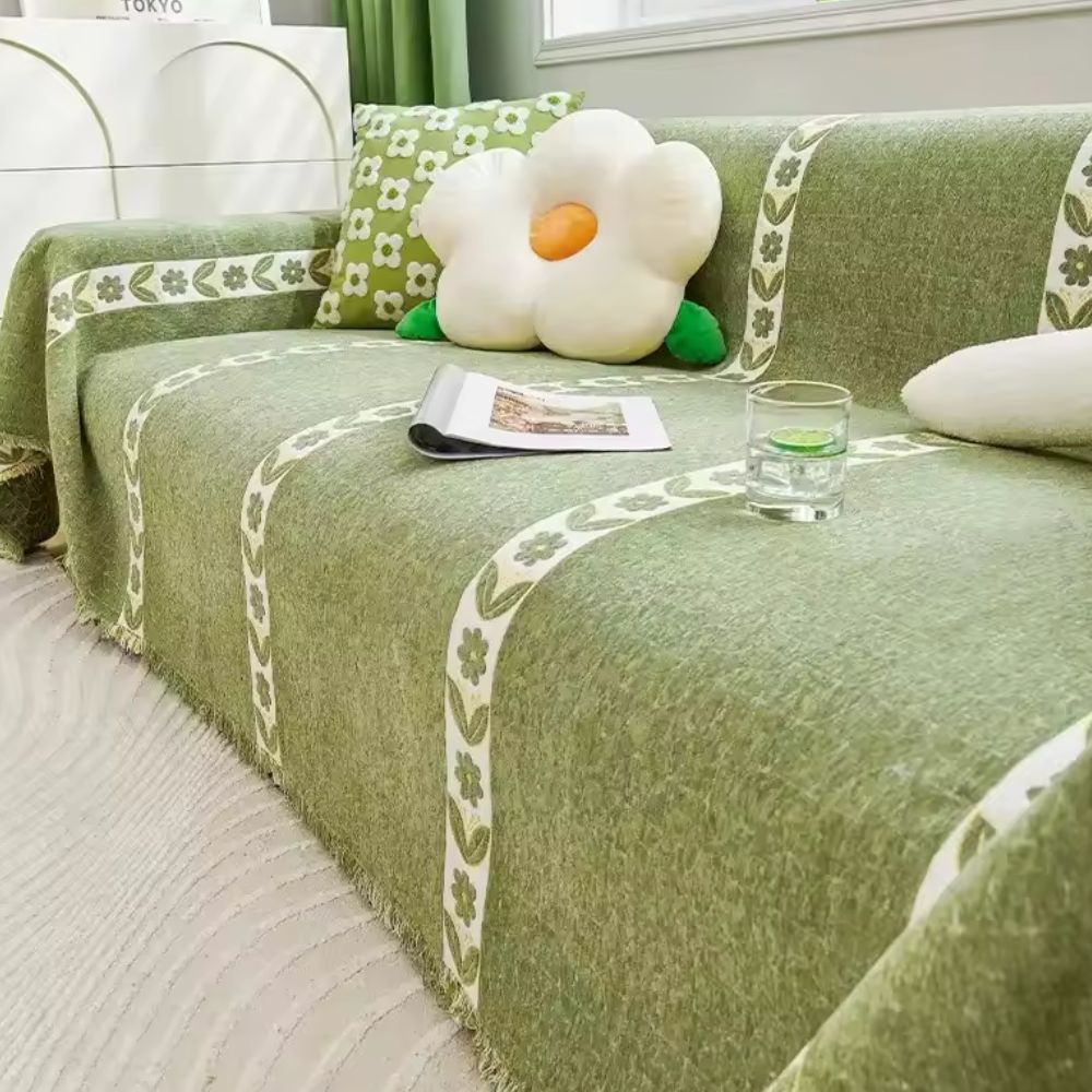 Maliben | Flourish Leaf Sofa Cover