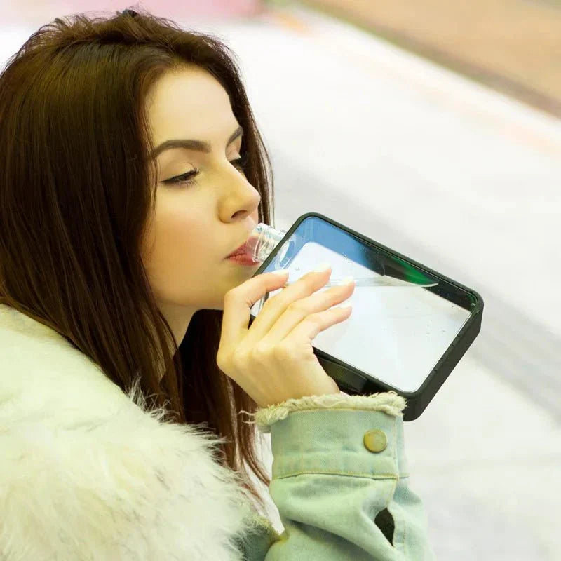 Maliben | Flat transparent water bottle