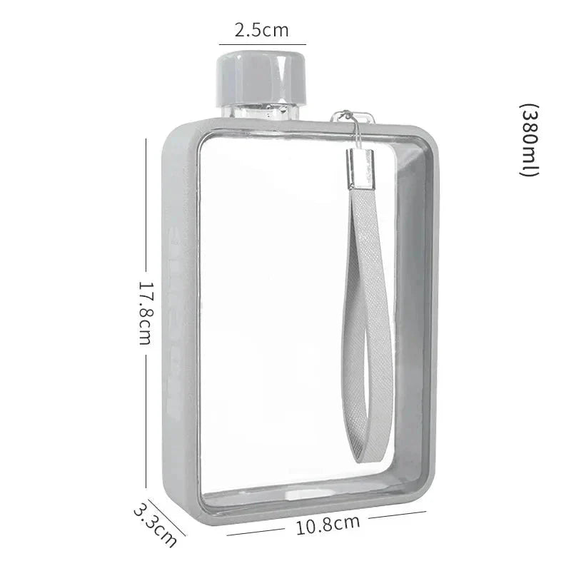 Maliben | Flat transparent water bottle