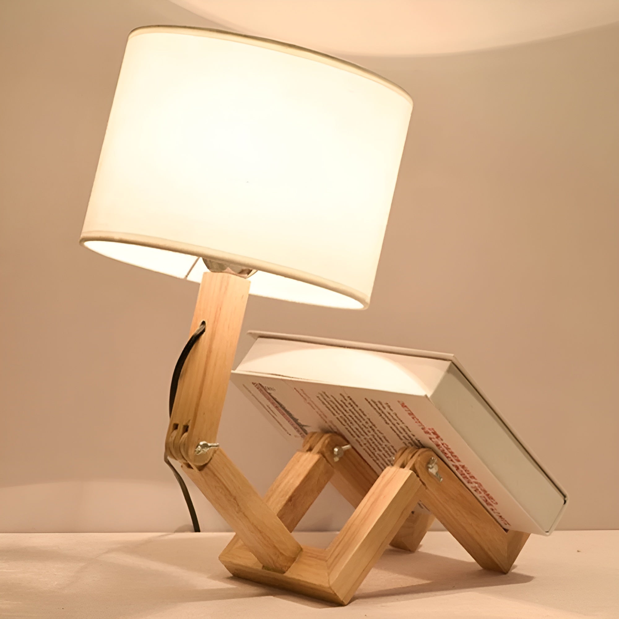 Maliben | Flexible Robot Desk Lamp Made Of Solid Wood – Lumobot