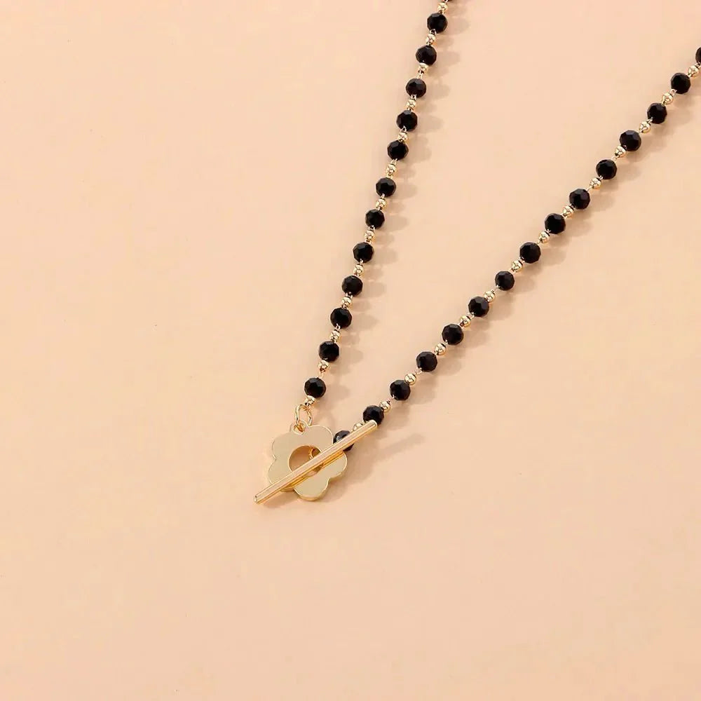 Maliben | Floral Choker Flower Clasp Necklace