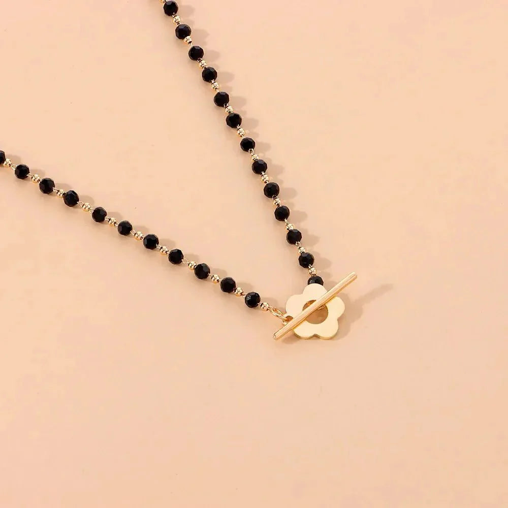Maliben | Floral Choker Flower Clasp Necklace
