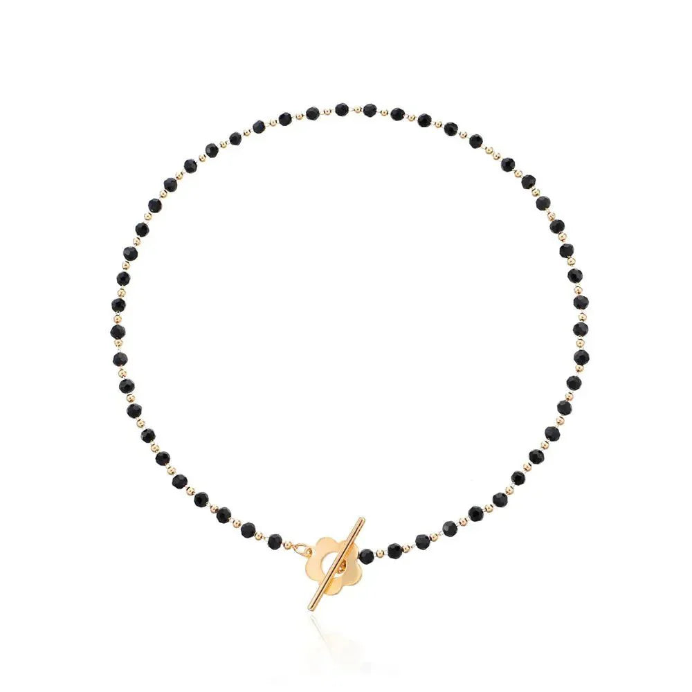 Maliben | Floral Choker Flower Clasp Necklace