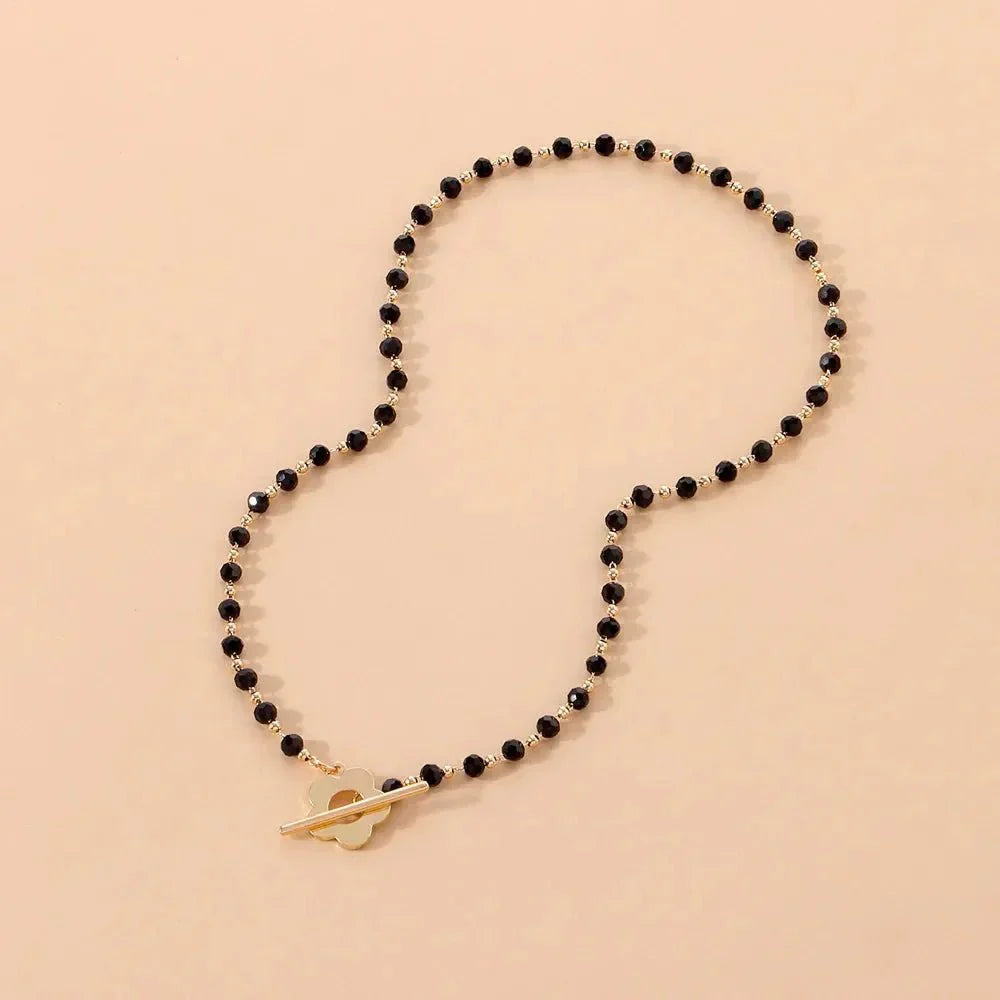 Maliben | Floral Choker Flower Clasp Necklace