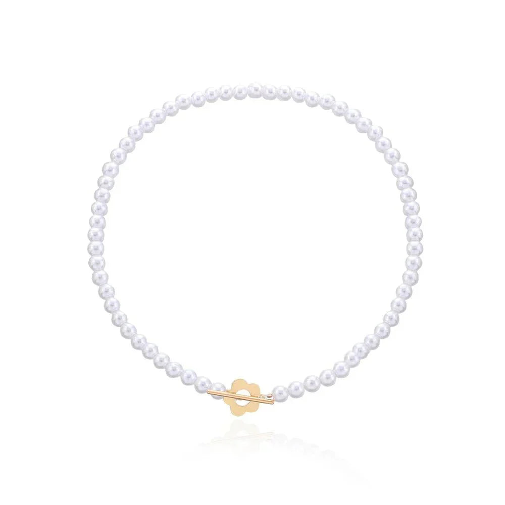 Maliben | Floral Choker Flower Clasp Necklace