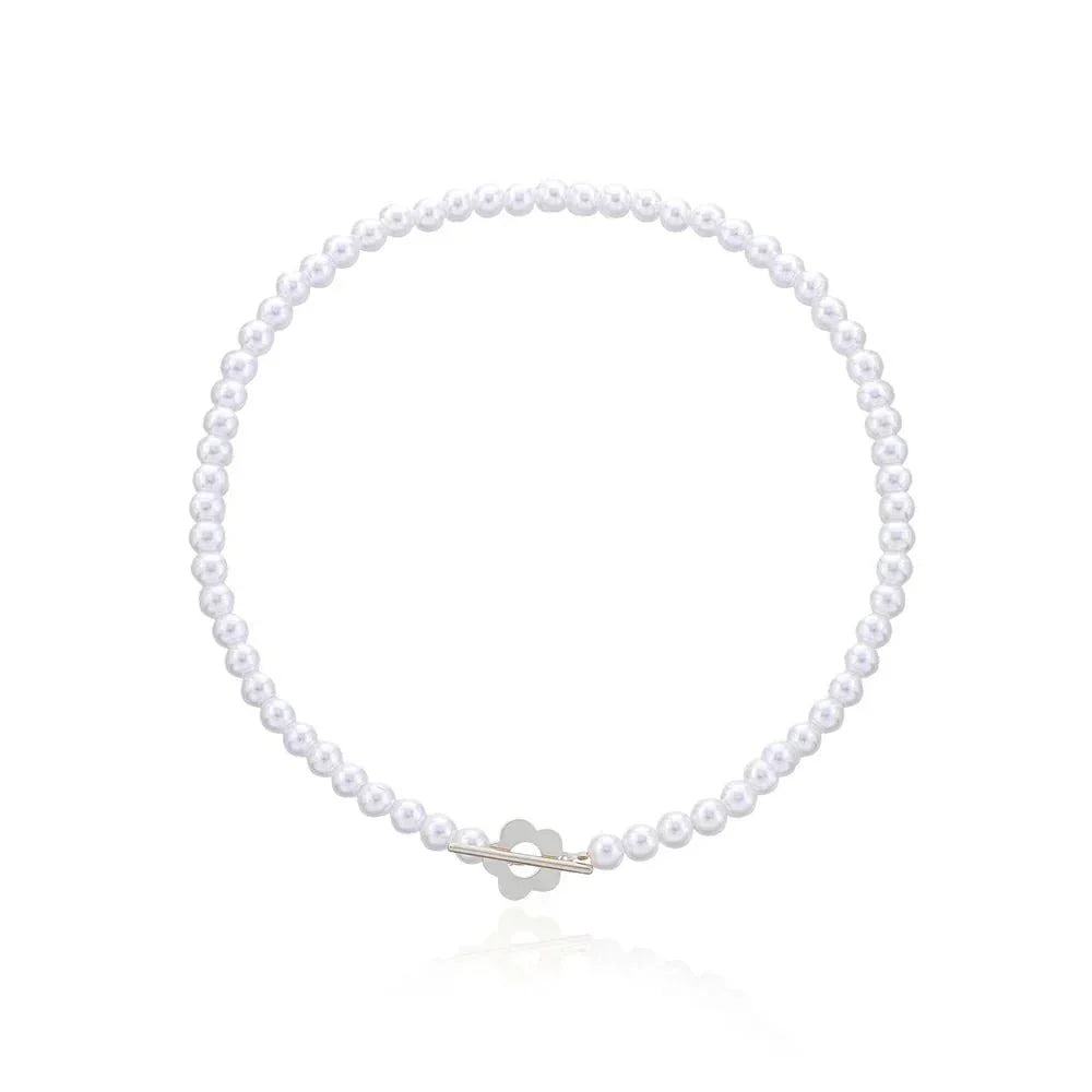 Maliben | Floral Choker Flower Clasp Necklace