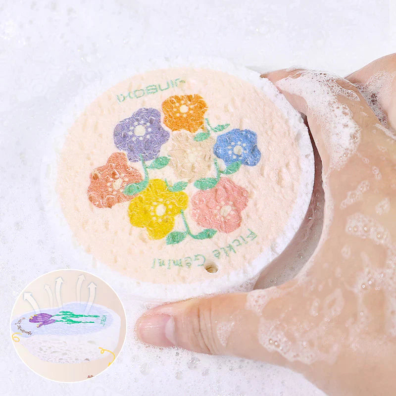Maliben | Kitchen Flower Print Wood Pulp Cotton Cloth