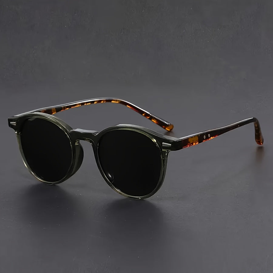 Maliben | Men's Sunglasses Retroview – Round Tortoiseshell Glasses With Light Frame