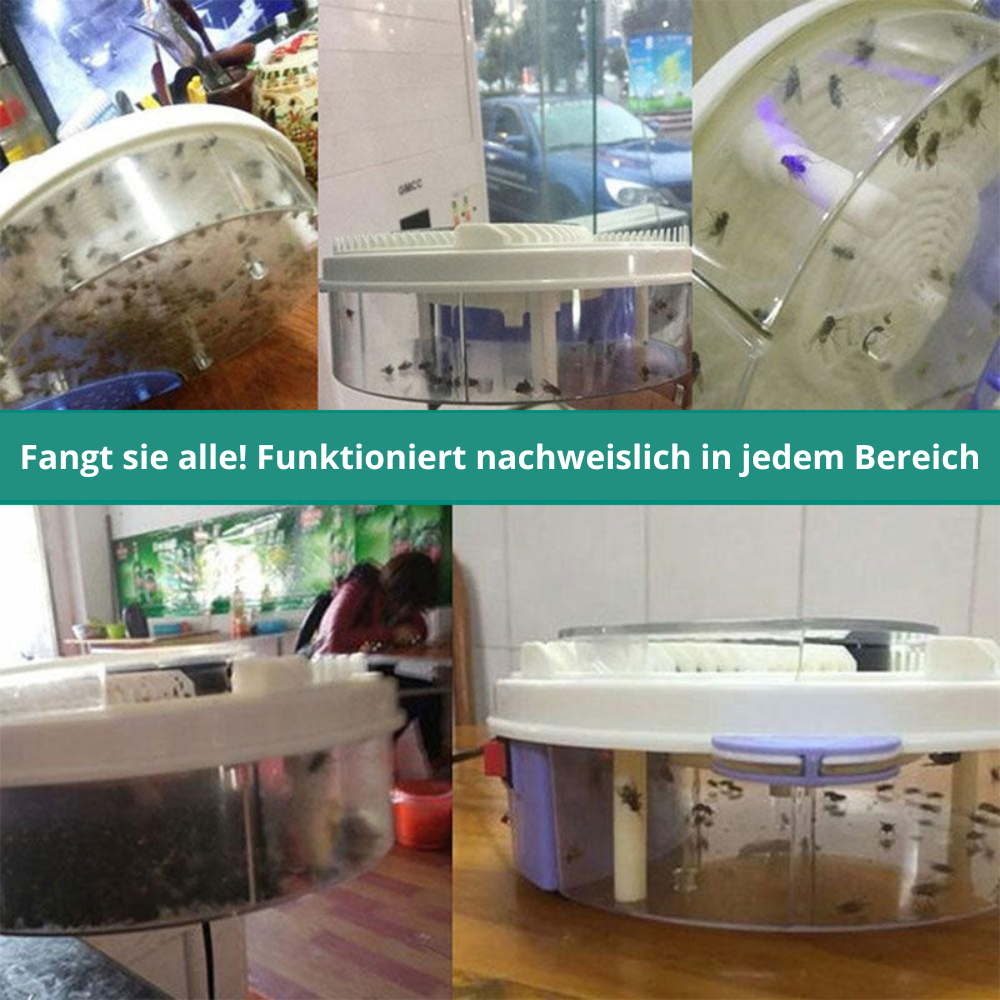 Maliben | Insektosilent Fly Trap With Rotation & Bait Chambers | Quiet & Eco-Friendly | For Indoor & Outdoor