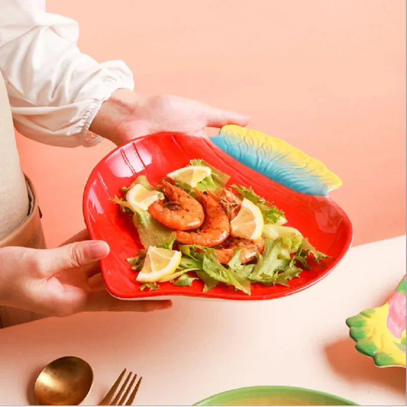 Maliben | Vegetable Shapes Ceramic Salad Plate