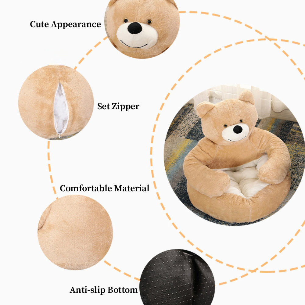 Maliben | Cute detachable cuddly bear cat bed