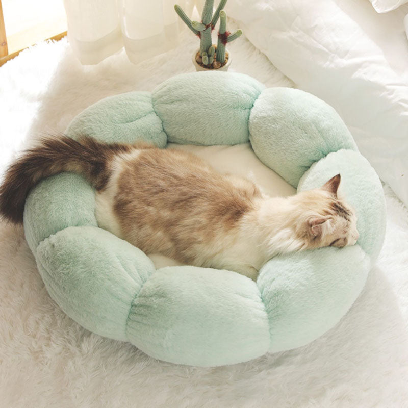 Maliben | Deep Sleep Flower Shape Cat Bed
