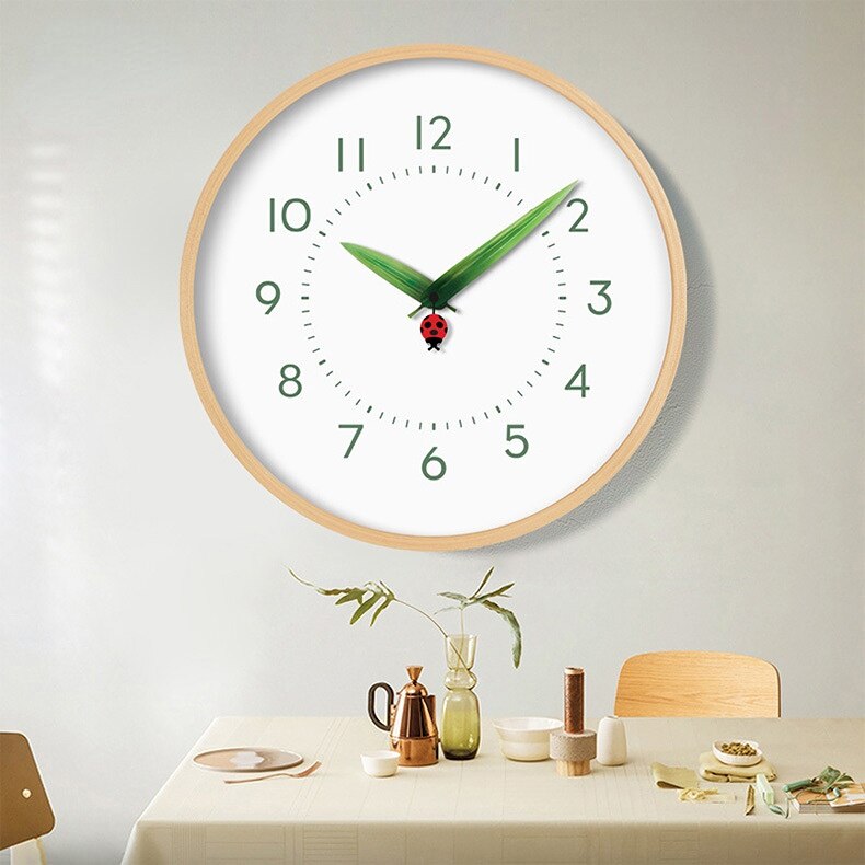 Maliben | Timeless Perch Clock - Chic Natural Time Clock With Bird And Flowers