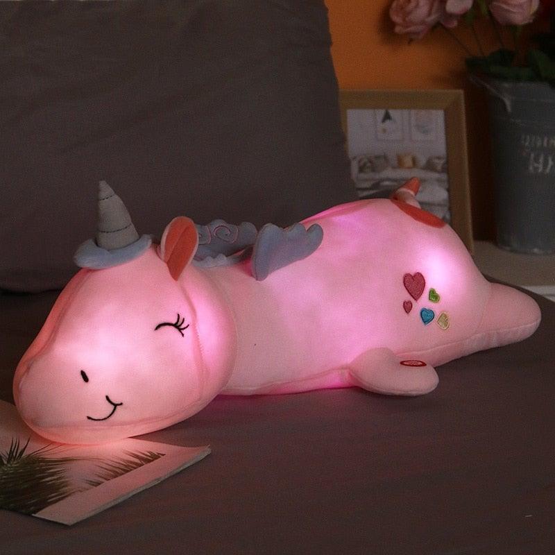 Maliben | Lunacorn Glowing Unicorn | Cuddly Plush Friend | Rainbow Leds | Perfect Gift For Children