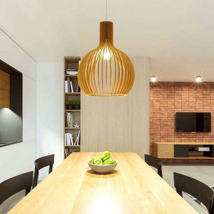 Maliben | Handmade Wooden Pendant Lamp - Rustikaura