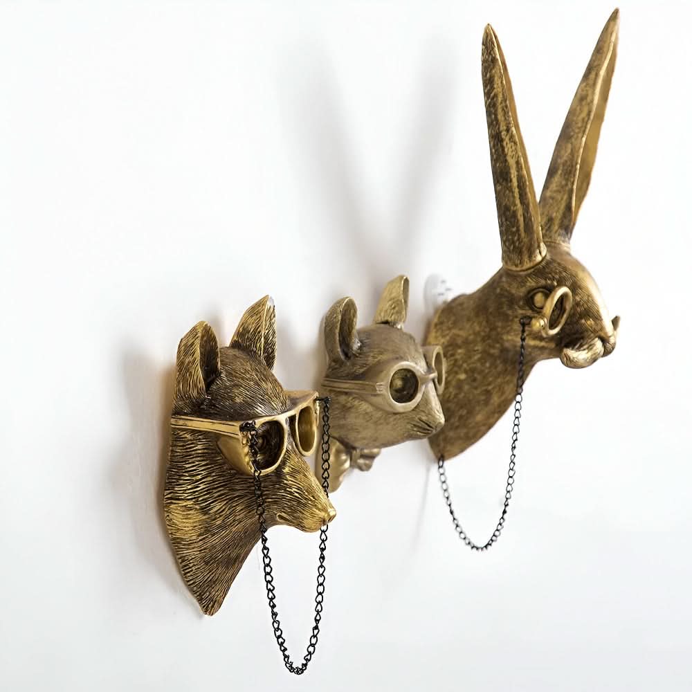 Maliben | Handcrafted Resin Animal Wall Hook Sculptures