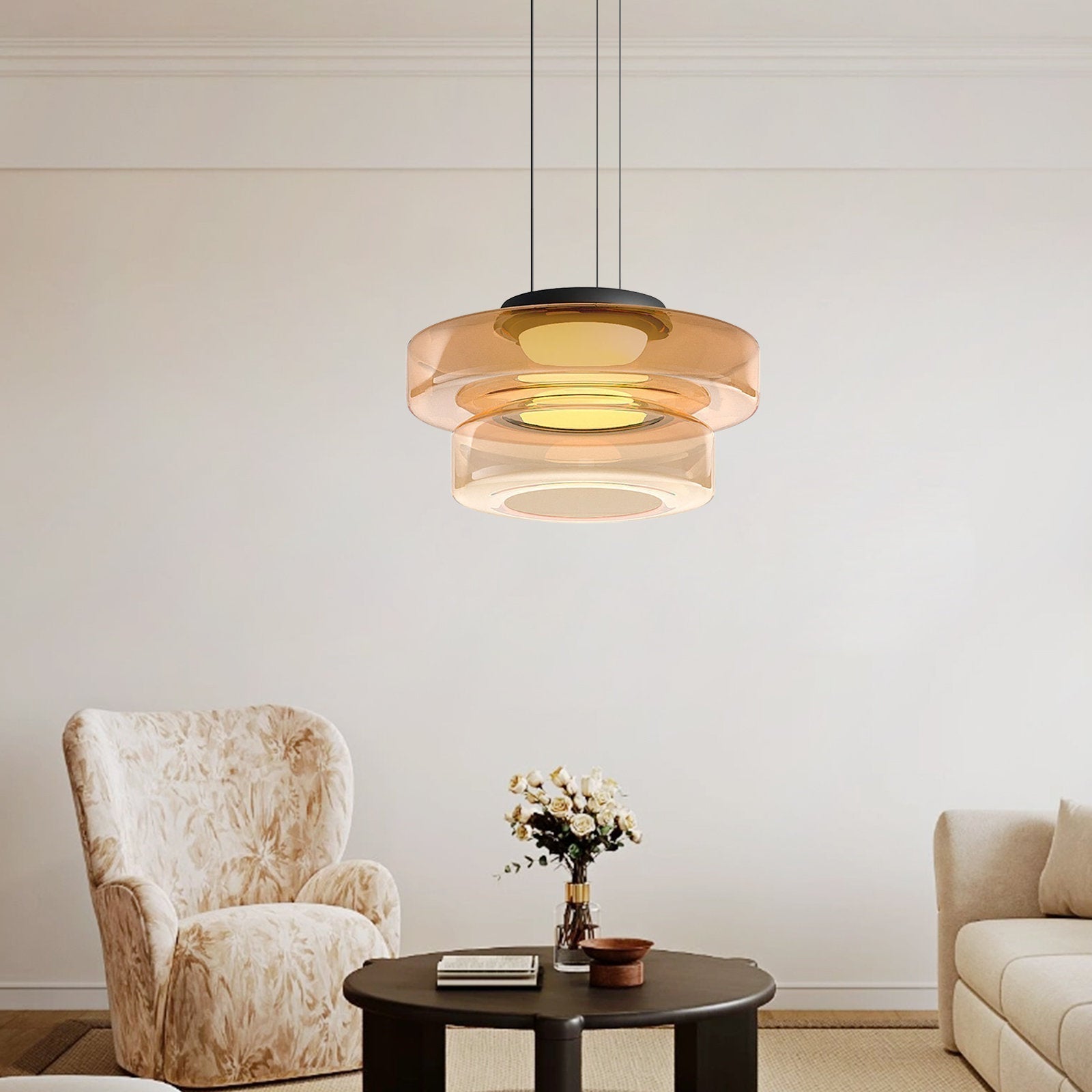 Maliben | Modern Glass Pendant Lamp In Bauhaus Style - Aurorasphere
