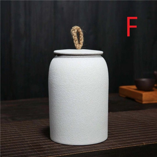 Maliben | Kitchen Vintage Storage Jar for Cookies and Sugar | Airtight Ceramic Pot Gong Fu