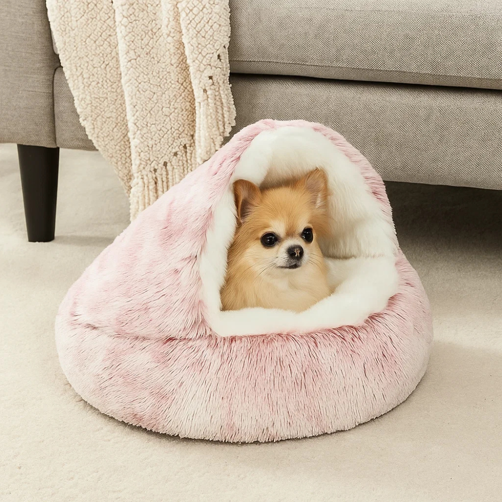 Maliben | Dog Bed Soft Plush Cave House
