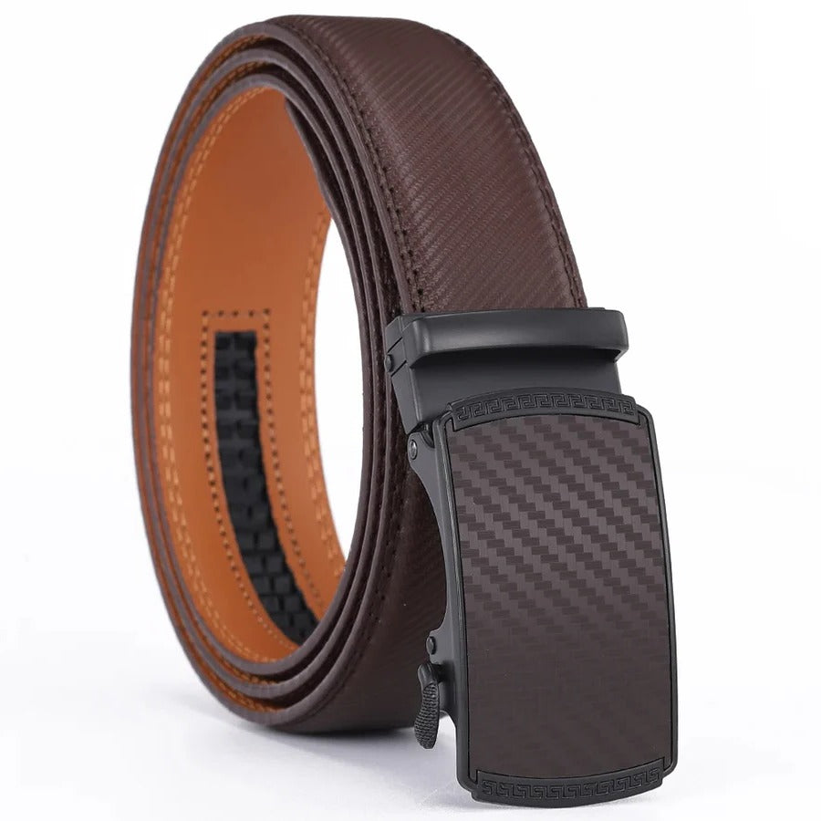 Maliben | Men's Leather Belt With Automatic Buckle