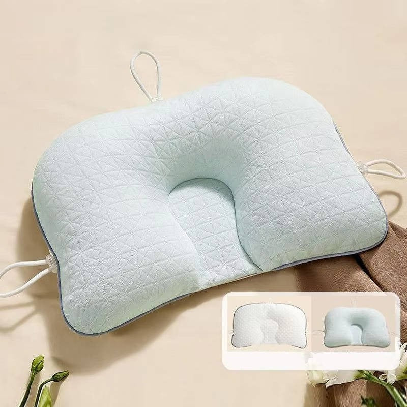 Maliben | Baby Pillow With Memory Foam And Cotton Cover, Portable Infant Support Cushion