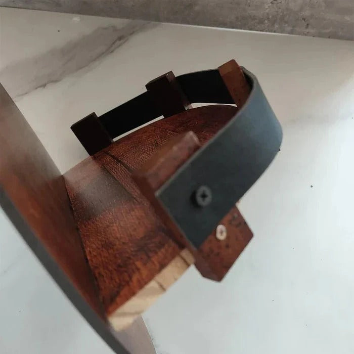 Maliben | Rustic Whiskey Barrel Shelf – Bourbon Bottle Wall Display Rack