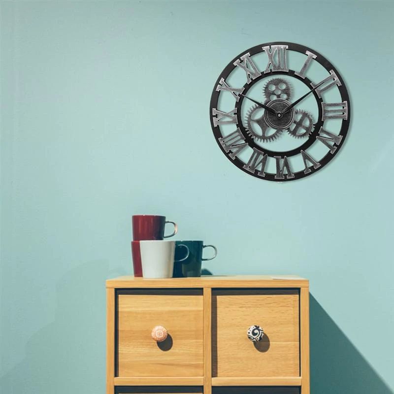 Wall clock in industrial style — Maliben kitchen