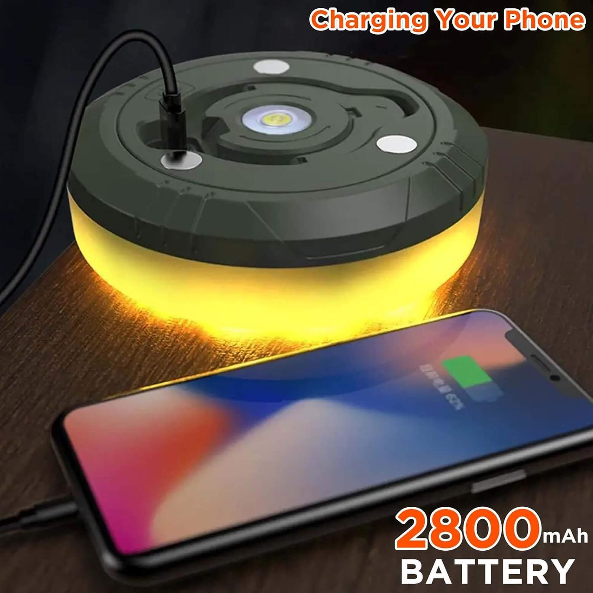 Maliben | 4 In 1 Camp Light – Portable Camping Lantern, String Lights With 8 Lighting Modes, Rechargeable Power Bank For Outdoor Adventures