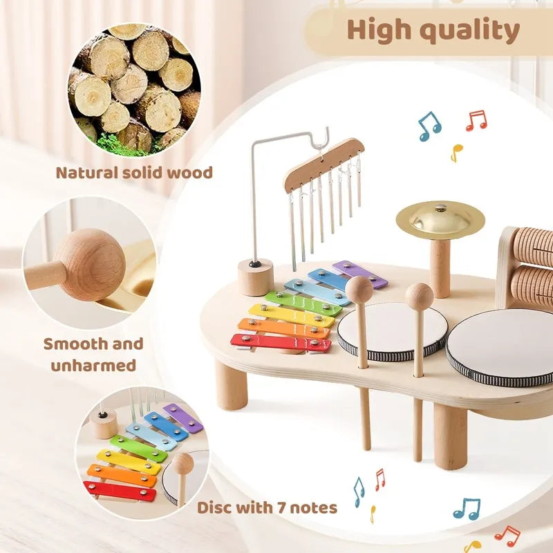 Maliben | Wooden Baby Musical Instruments | Stimulate Creativity - Perfect Montessori Toys