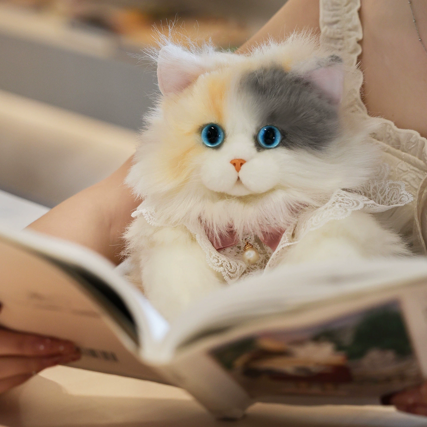 Maliben | Realistic Cute Plush Cat Backpack
