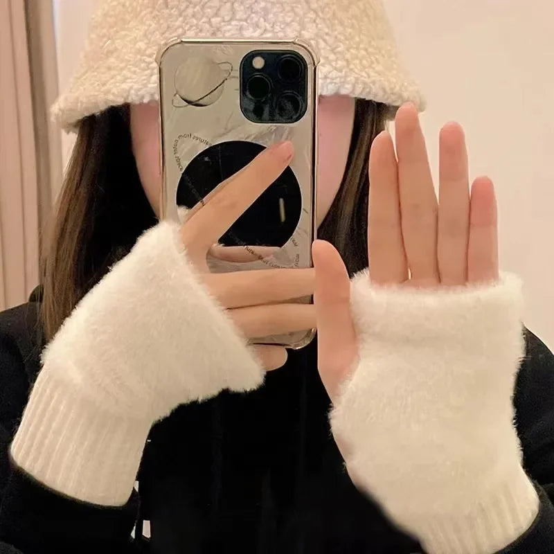 Maliben | Unisex Fleece Fingerless Gloves – Warm, Soft And Functional
