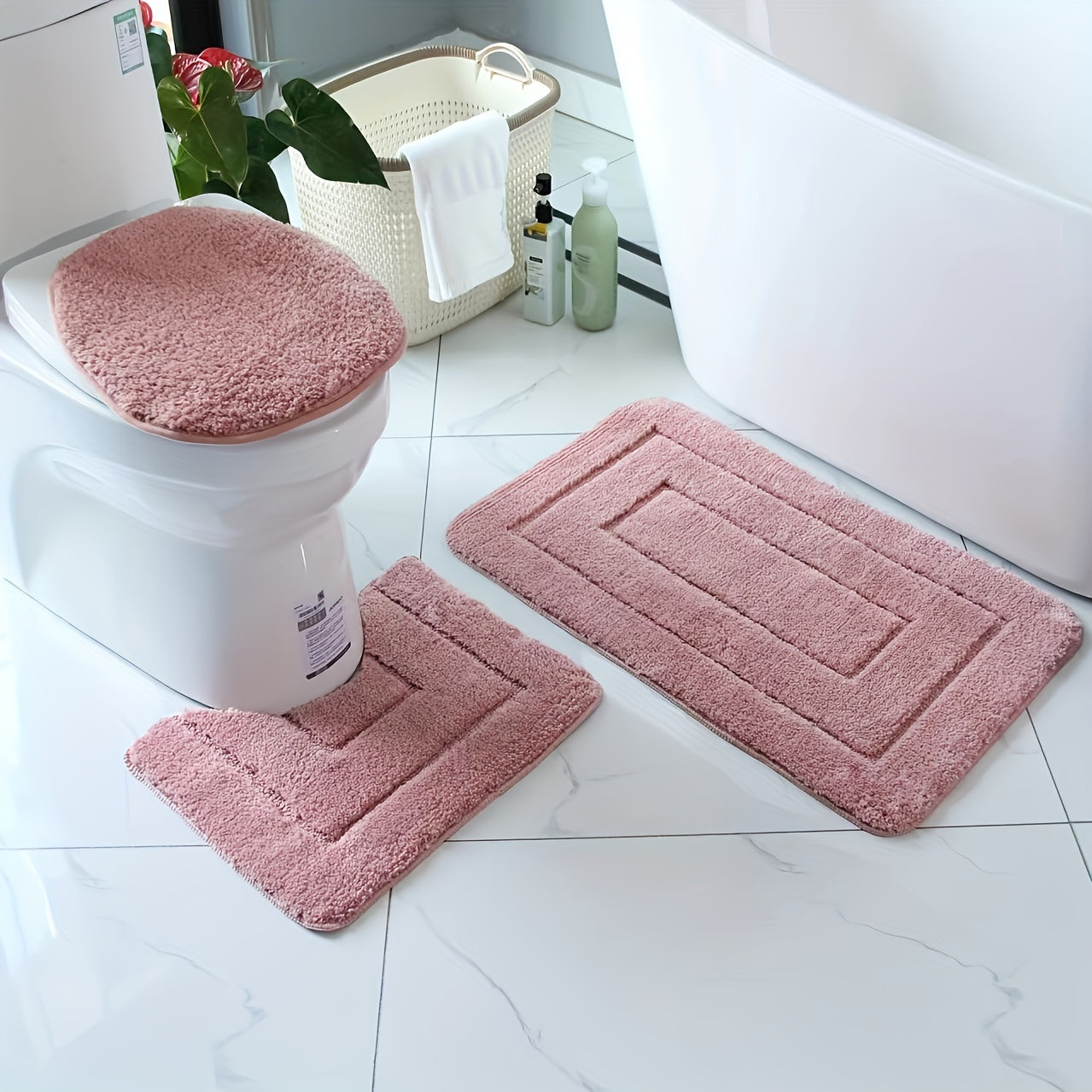Maliben | Softstep Luxe Bath Mat Set – Non-Slip, Quick-Drying And Washable