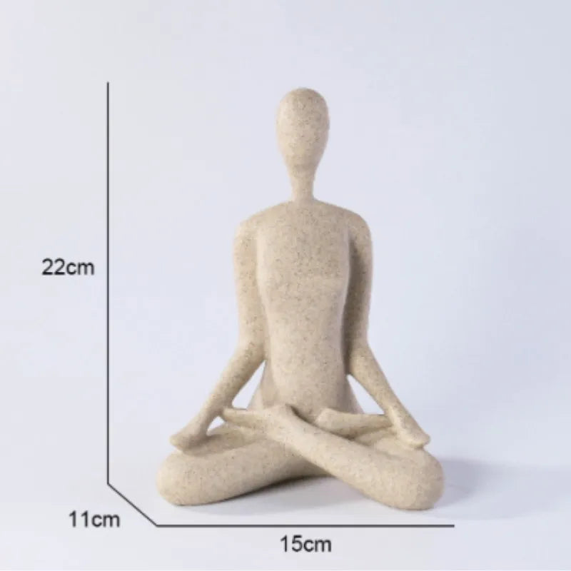 Maliben | Zenjoy Woman In Yoga Statue – Modern Indoor Decoration Made Of Resin