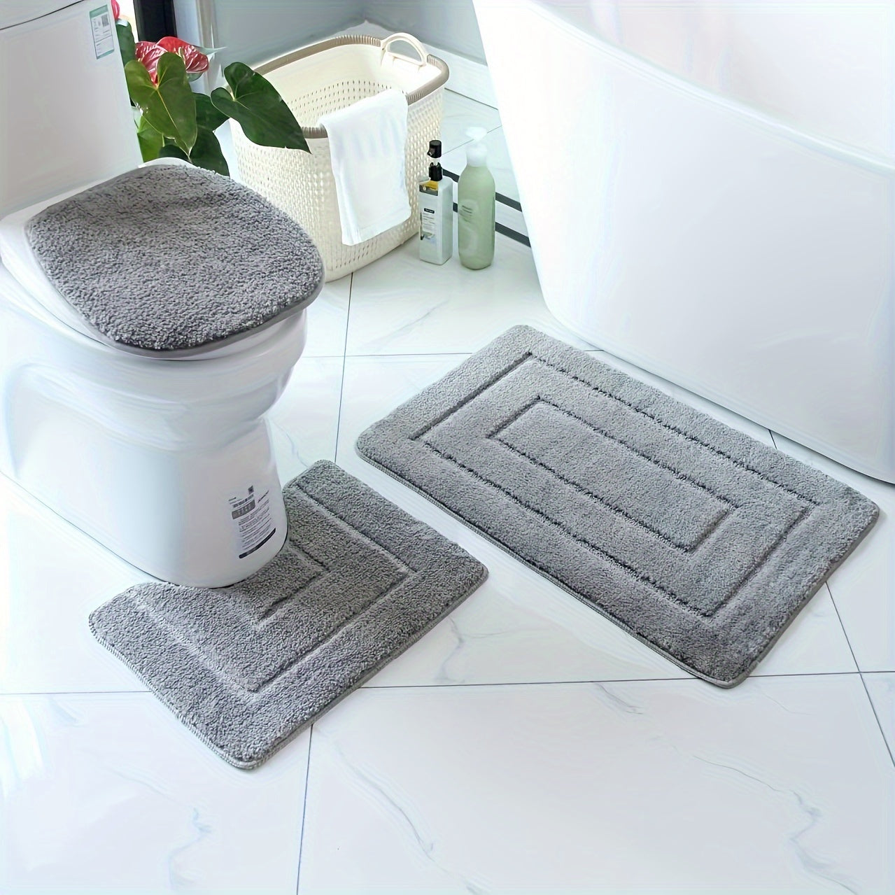 Maliben | Softstep Luxe Bath Mat Set – Non-Slip, Quick-Drying And Washable