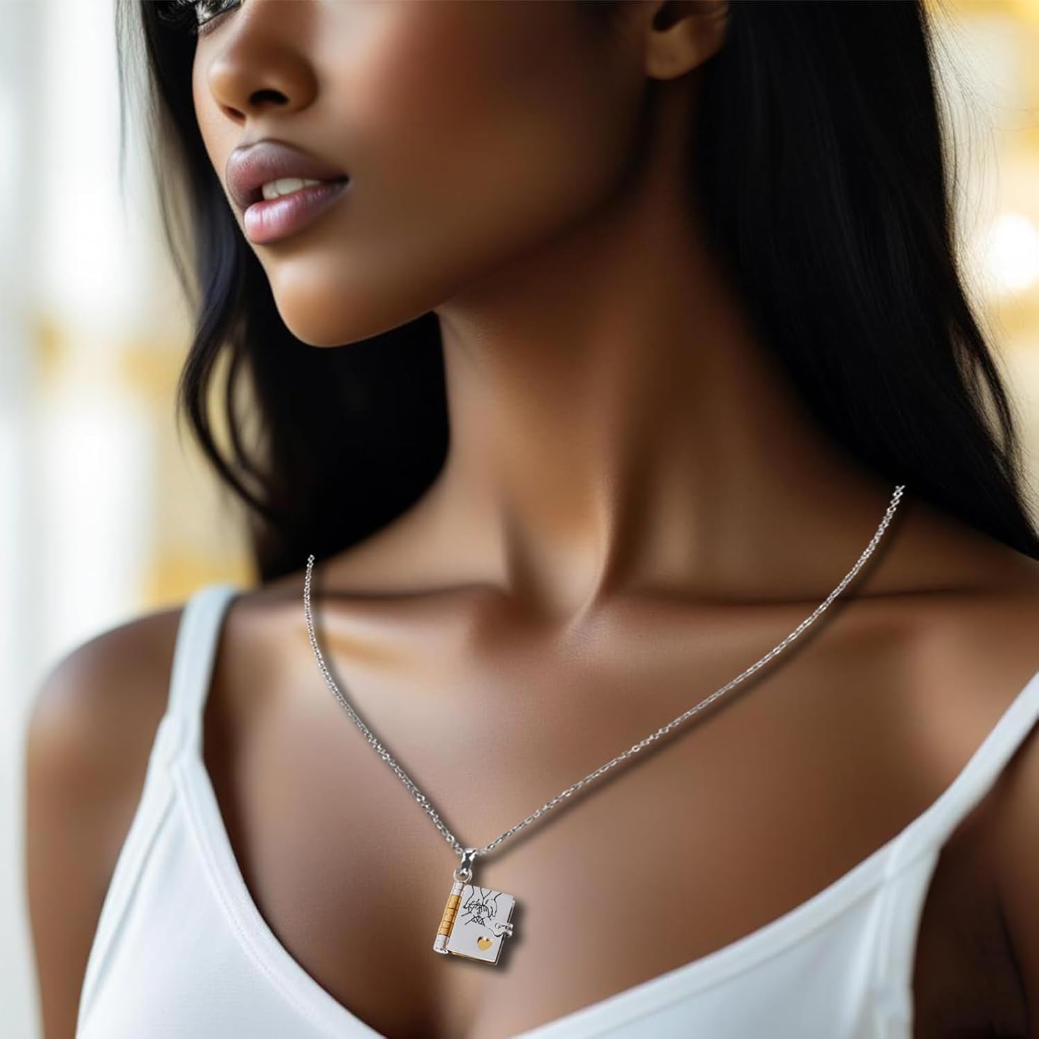 Maliben | Memory Bookhanger Necklace – Symbolic Jewelry With Loving Message