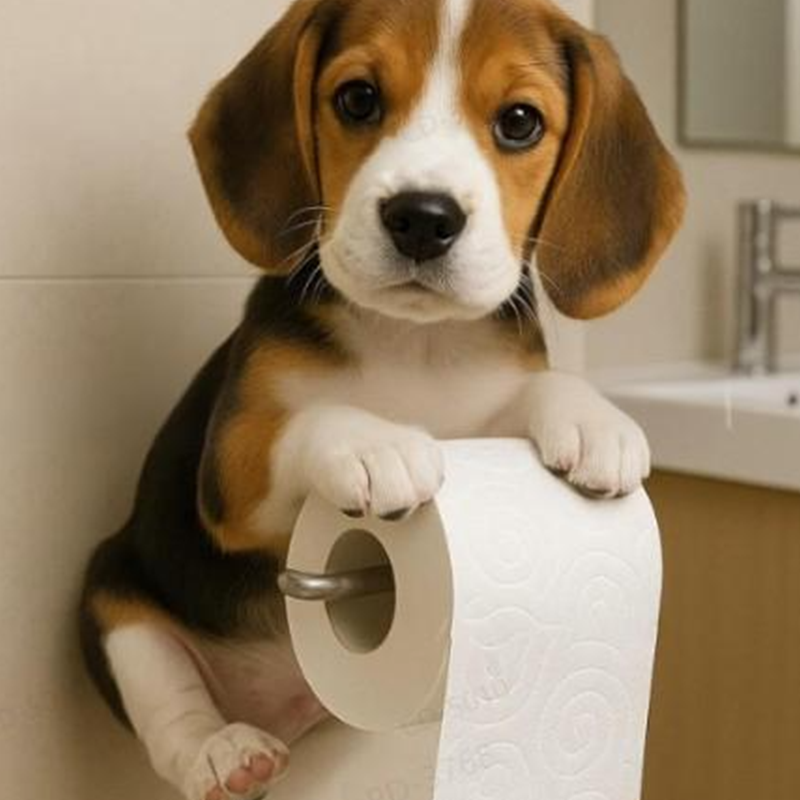 Maliben Dog Toilet Paper Holder — Decorative Bathroom Dispenser