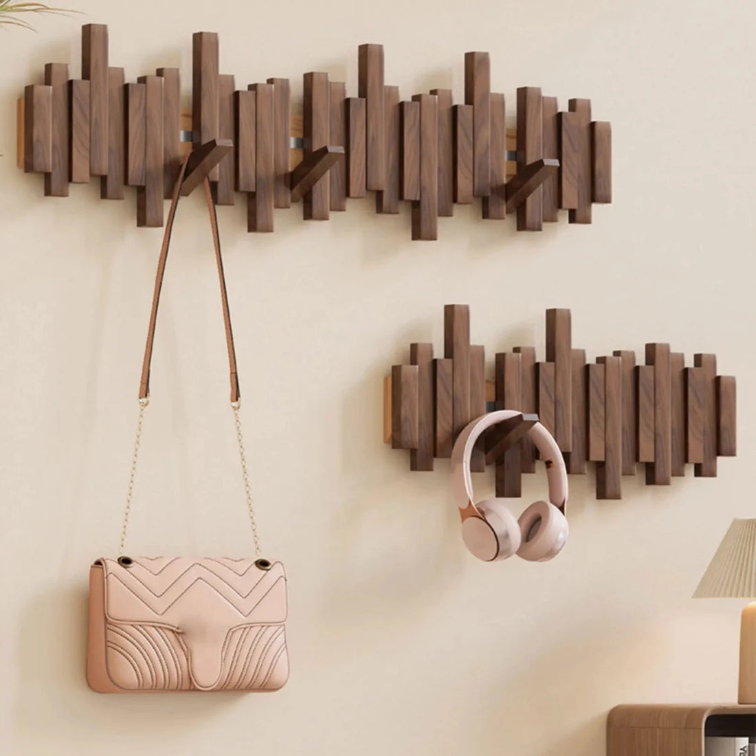 Maliben | Piano Coat Rack | Walnut Or Beech Wood For Coats