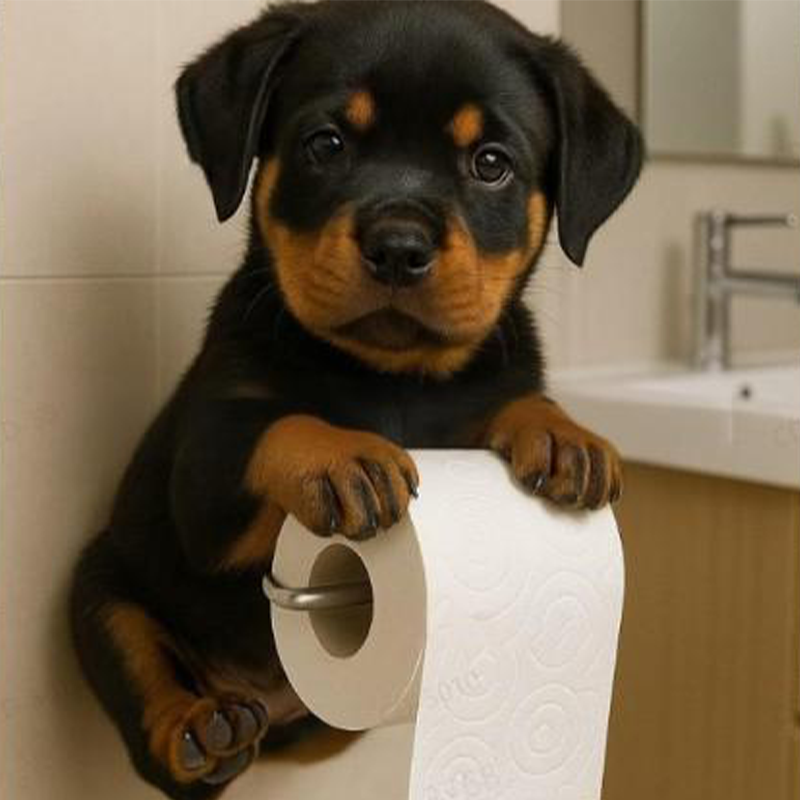 Maliben Dog Toilet Paper Holder — Decorative Bathroom Dispenser