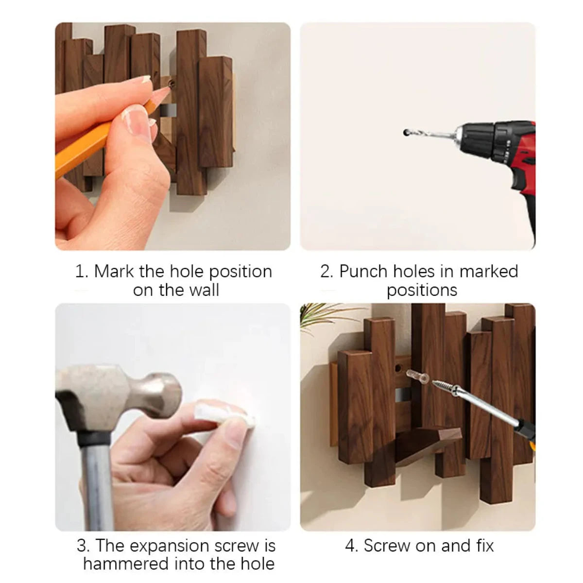 Maliben | Piano Coat Rack | Walnut Or Beech Wood For Coats