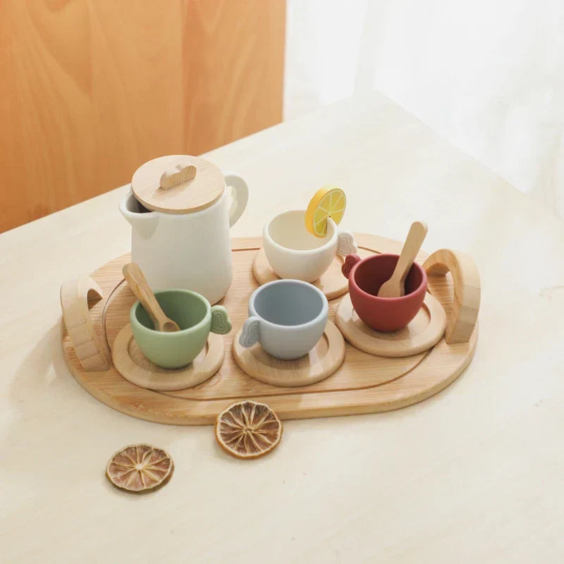 Maliben | Wood And Silicone Tea Set