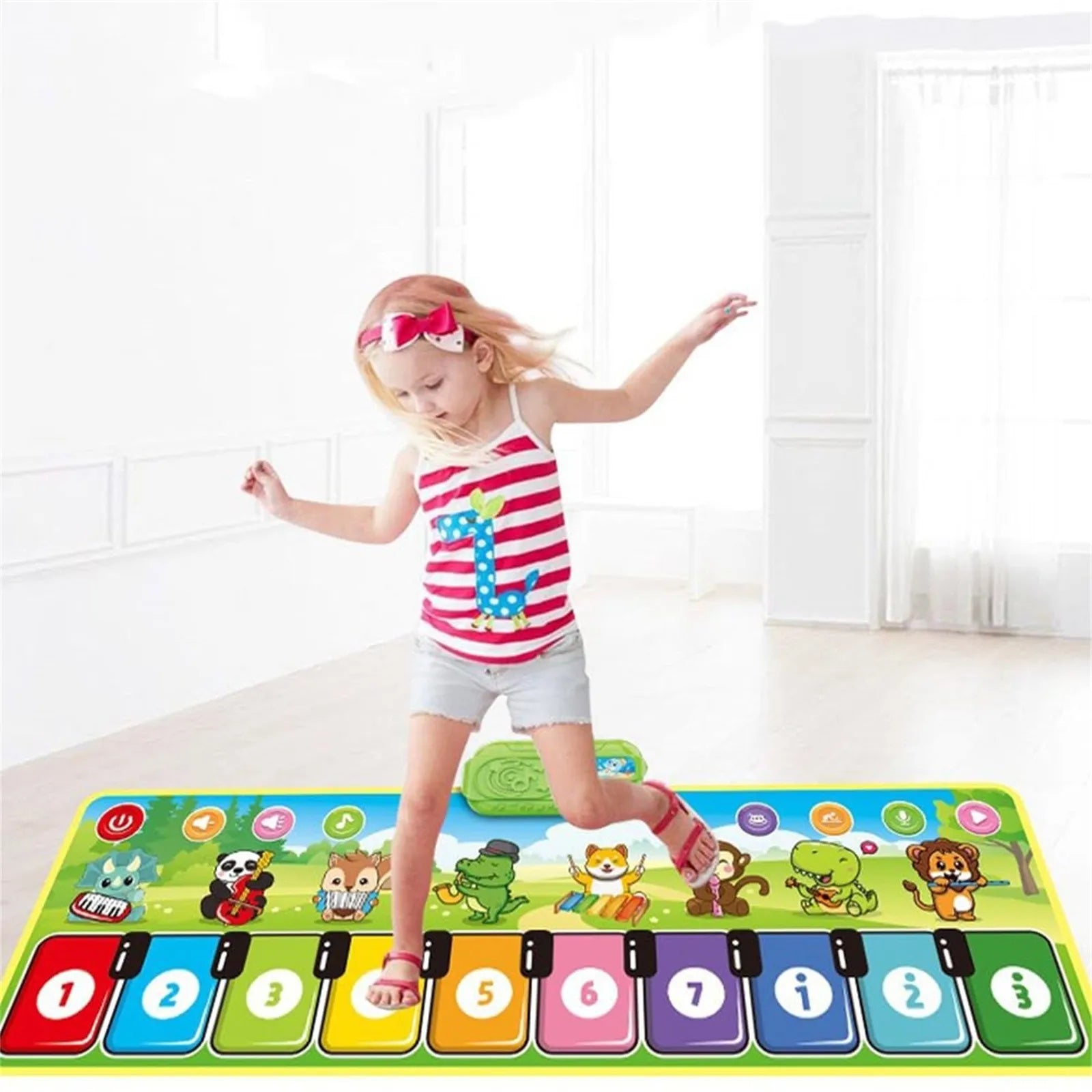 Maliben | Melodydance | Musical Fun - Piano Playmat With 8 Instrument Sounds For Toddlers