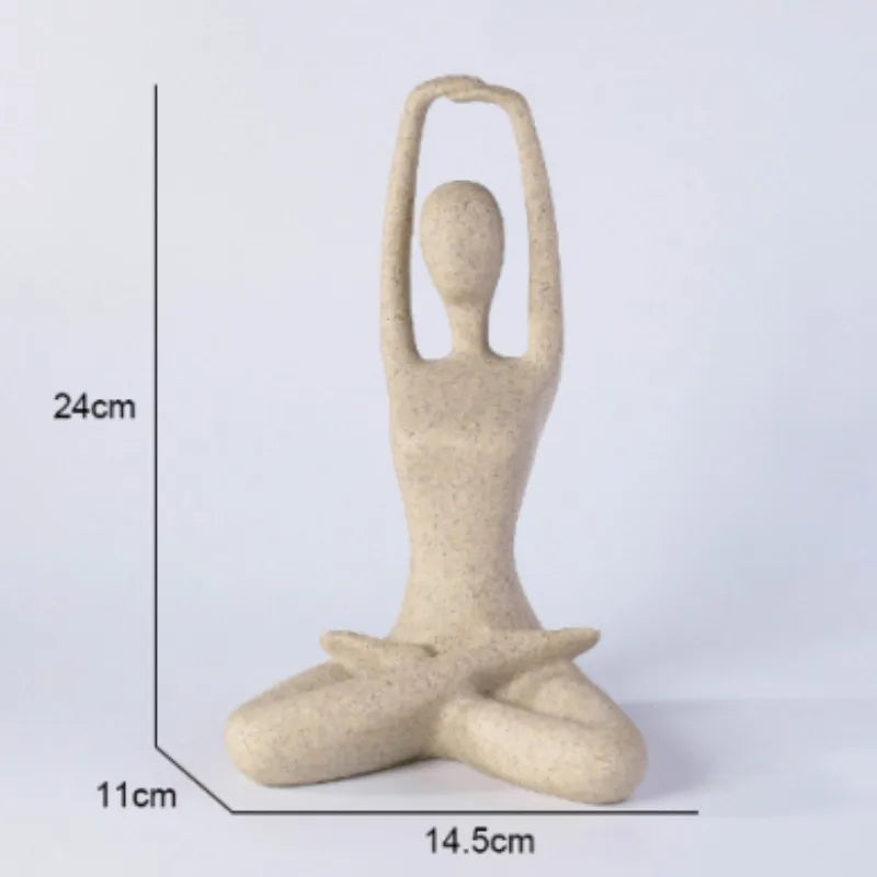 Maliben | Zenjoy Woman In Yoga Statue – Modern Indoor Decoration Made Of Resin