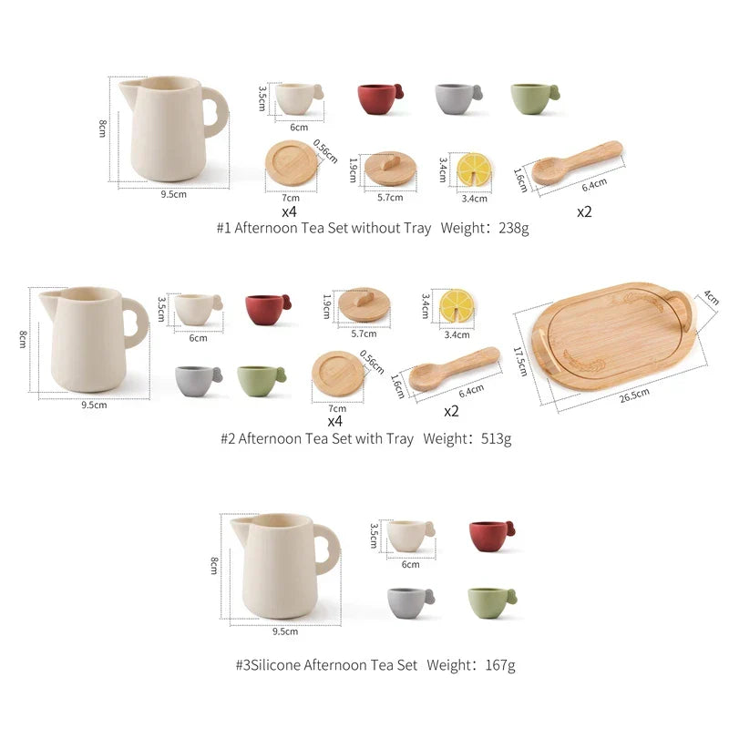 Maliben | Wood And Silicone Tea Set