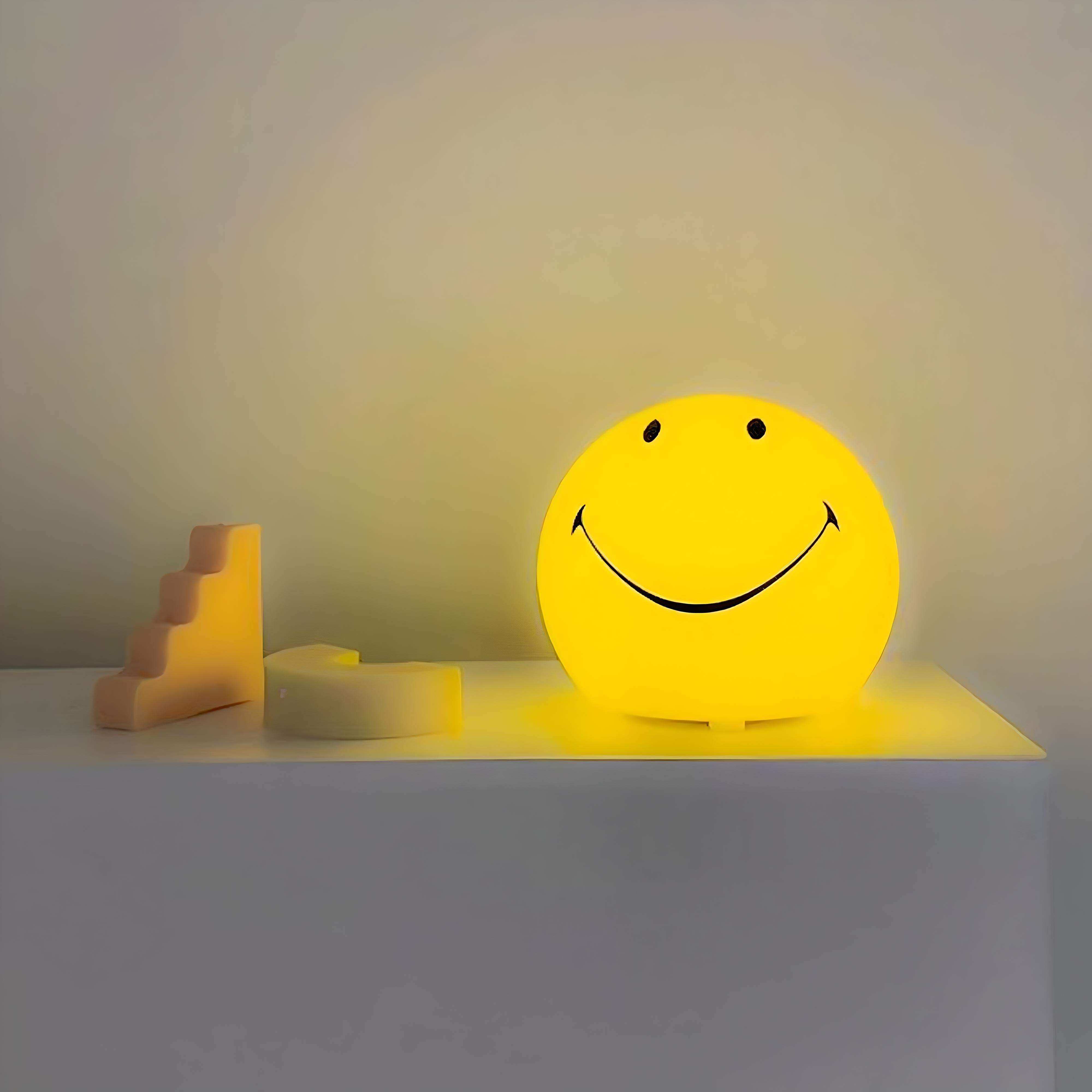 Maliben | Smileyglow Night Lamp | Dimmable Led Bedside Light With Modern Design & Warm Ambience